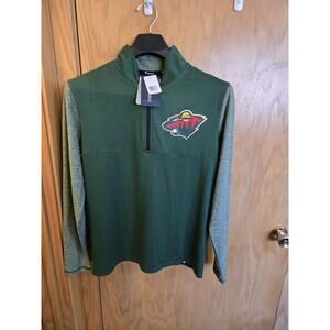 Minnesota Wild NHL Fanatics Men's Quarter-Zip Lightweight Pullover Med